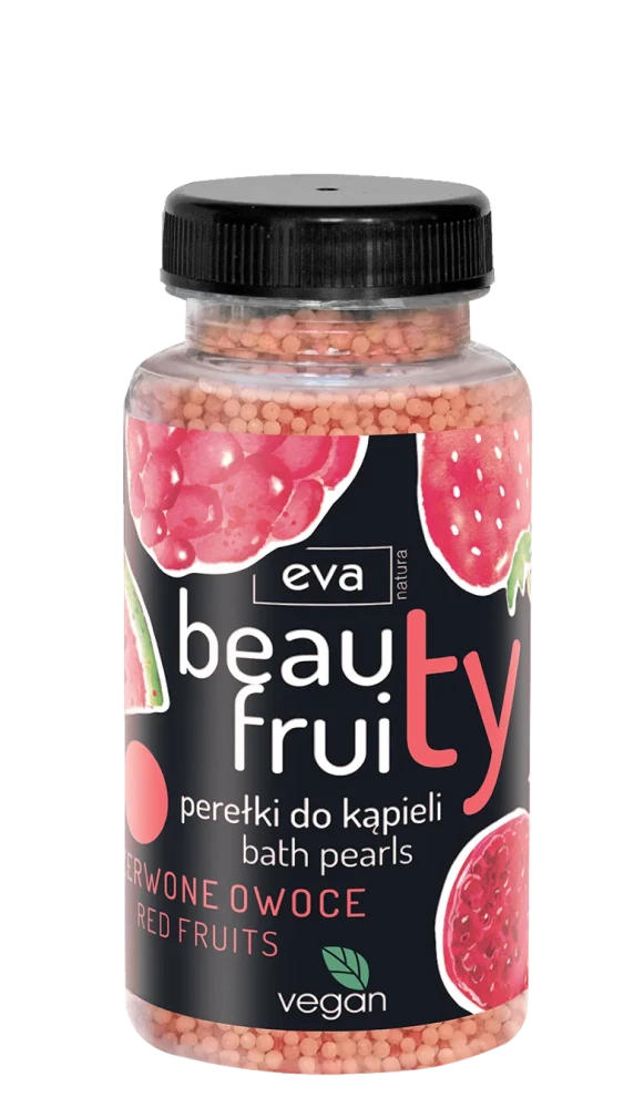 EVA NATURA BEAUTY FRUITY Perełki do kąpieli czerwone owoce